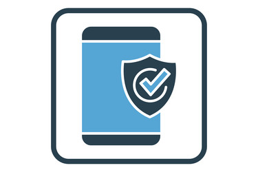 Secure system icon mobile phone icon Royalty Free Vector
