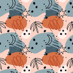 abstract shapes seamless pattern repeated vector image
