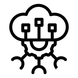 cloud computing connecting network data vector image
