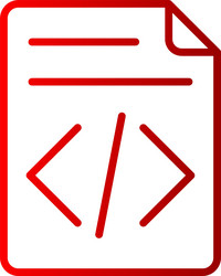 file extension line gradient icon vector image