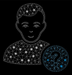 flare mesh network user question with spots vector image