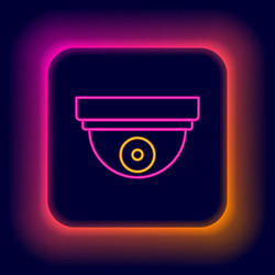 glowing neon line motion sensor icon isolated vector image