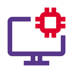 microchip an essential component of computer vector image
