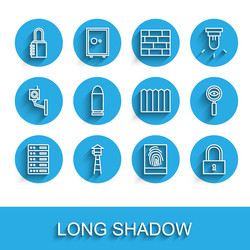 set line server data web hosting watch tower vector image