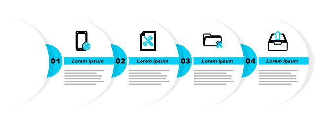set line upload inbox folder service file vector image