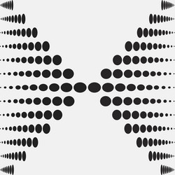 two triangles shaded with different sizes circles vector image