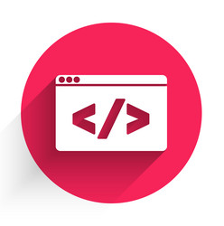white web design and front end development icon vector image
