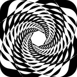 abstract geometric element with inward rotating vector image