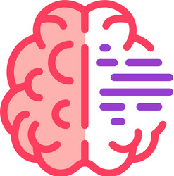 brain mental health icon outline vector