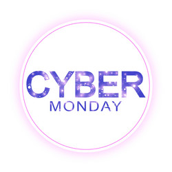 Cyber monday sale sign template promotional vector