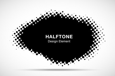 dots pattern frame halftone background vector image