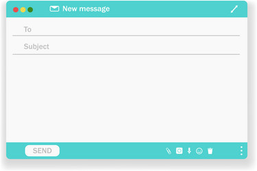 Email Template - Blank Message Interface vector image
