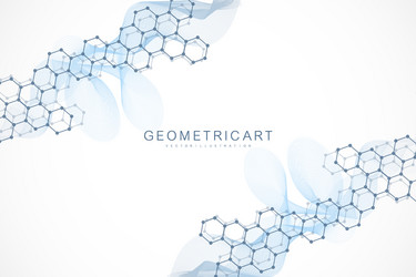 Geometric abstract background with connected line vector