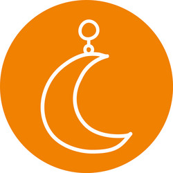isolated moon block line style icon design vector image