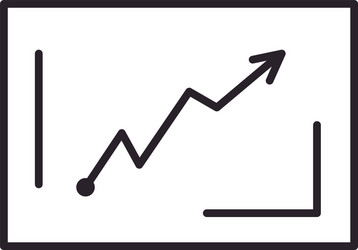 isolated workflow board line style icon vector image