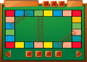 boardgame template with ladders and blocks vector