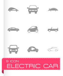 Electric icons set vector