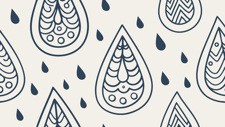 elegant teardrop motif pattern abstract vector image