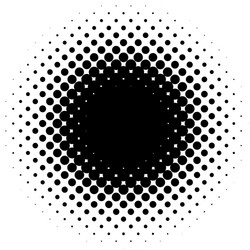 halftone element circular pattern specks vector image
