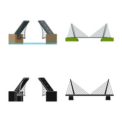 isolated object connection and design logo set vector image