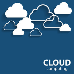 cloud computing concept on different electronic vector image