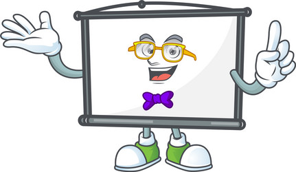 geek empty project screen mascot for display vector image