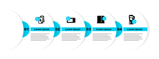 set line blender service database server vector image