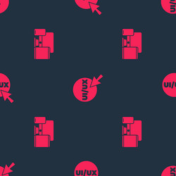 set monitor mobile tablet and ui ux design vector image
