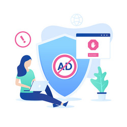 ad blocking software concept vector image