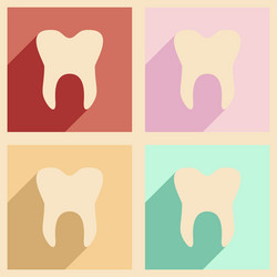 flat with shadow concept and mobile application vector image