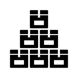 stack inventory icon logistic symbol isolated vector image