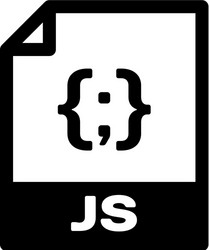 black js file document icon download button vector image