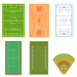 fieldes set isometric view vector