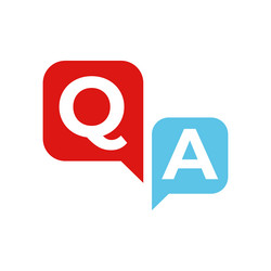 questions and answers icon speech bubbles vector image