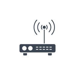 Router Glyph Icon - Network Connection vector image