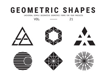 Universal geometric shapes set vector