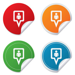 map pointer user sign icon marker symbol vector image