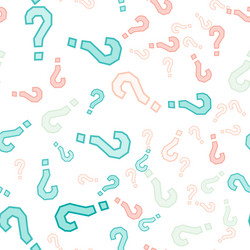 quiz seamless pattern question marks doubt faq vector image