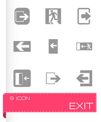 Exit Icon Set - Collection vector image