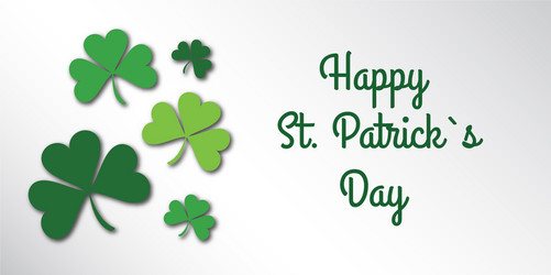 Happy saint patrick day congratulation card vector