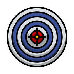 Target with dart in center icon vector