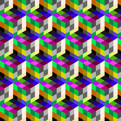 abstract cube pattern colorful design geometric vector image