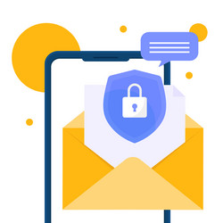 Concept security electronic envelope vector