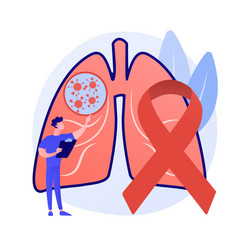 Lung cancer abstract concept vector