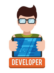 web developer design vector image