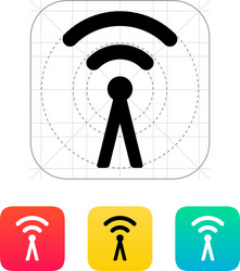 antenna broadcasting radio signal icon vector image