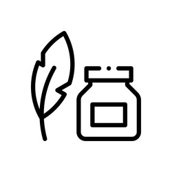ink icon thin linear style design isolated vector image