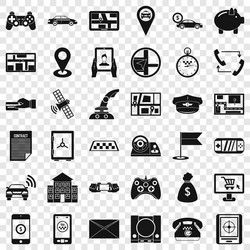 message icons set simple style vector image