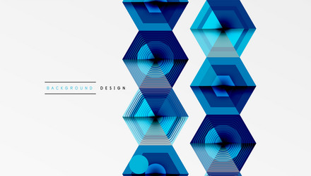 abstract geometric pattern blue shades create vector image