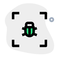 bug scanning software for system security vector image